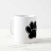 Hundepaw mit Konturen Kaffeetasse (Vorderseite Links)