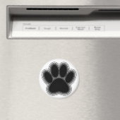 Hundepaw mit Konturen Magnet (In Situ (Geschirrspüler))