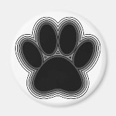 Hundepaw mit Konturen Magnet (Vorne)