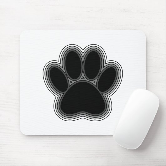 Hundepaw mit Konturen Mousepad (Mit Mouse)