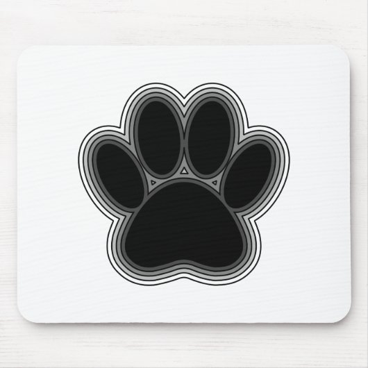 Hundepaw mit Konturen Mousepad (Vorne)