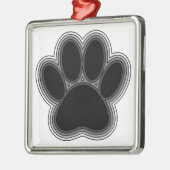 Hundepaw mit Konturen Silbernes Ornament (Links)