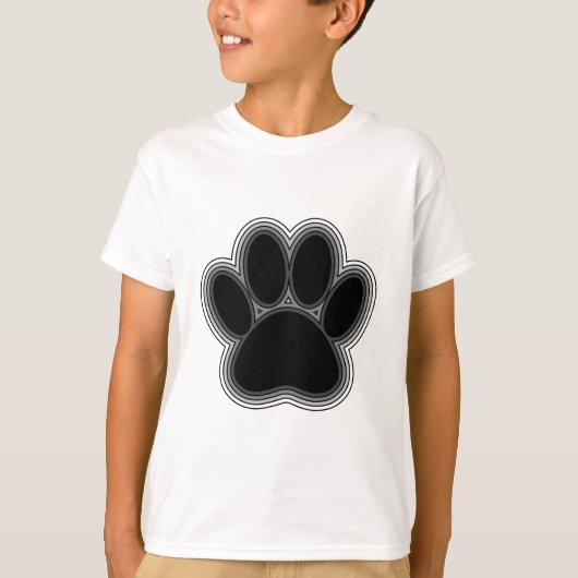 Hundepaw mit Konturen T-Shirt (Vorderseite)
