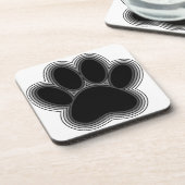 Hundepaw mit Konturen Untersetzer (Linke Seite)