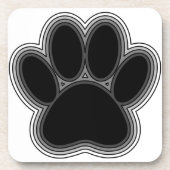 Hundepaw mit Konturen Untersetzer (Vorderseite)
