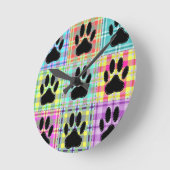 Hundepaw-Muster Runde Wanduhr (Winkel)