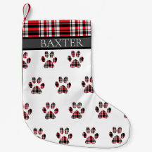 Hundepaw Print Red Tartan Kariert Custom