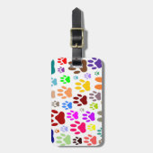 Hundepaw-Prints überall Gepäckanhänger (Vorderseite vertikal)