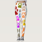 Hundepaw-Prints überall Leggings (Vorderseite)