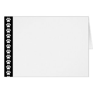 Hundepaws auf schwarzem Streifen