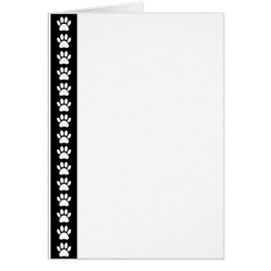 Hundepaws auf schwarzem Streifen