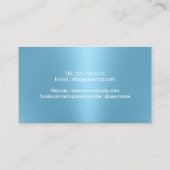 Hundepaws-Logo für Haustiere Modernes Blau Visitenkarte (Rückseite)