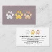 Hundepaws | Lux Leather Hintergrund Visitenkarte (Vorne/Hinten)