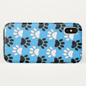 Hundepaws mit blauem Hintergrund Case-Mate iPhone Hülle (Rückseite (Horizontal))