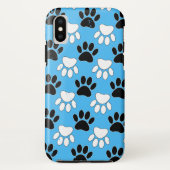 Hundepaws mit blauem Hintergrund Case-Mate iPhone Hülle (Rückseite)