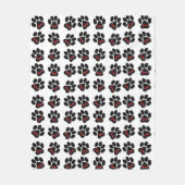 Hundepaws mit Liebe Fleecedecke (Vorderseite)