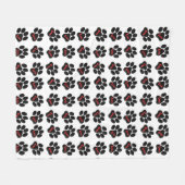 Hundepaws mit Liebe Fleecedecke (Vorderseite (Horizontal))