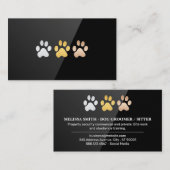 Hundepaws | Schwarzer Glanz Visitenkarte (Vorne/Hinten)