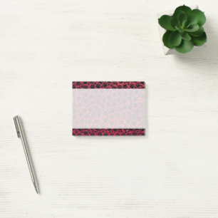 Hundepaws, Traces, Paw-Drucke, Glitzer - Rot Schwa Post-it Klebezettel