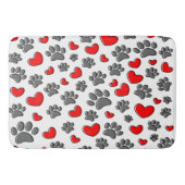 Hundepaws und Herzstücke Badematte (Vorderseite)
