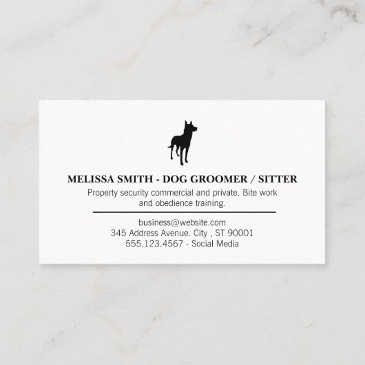 Hundepaws Visitenkarte (Rückseite)