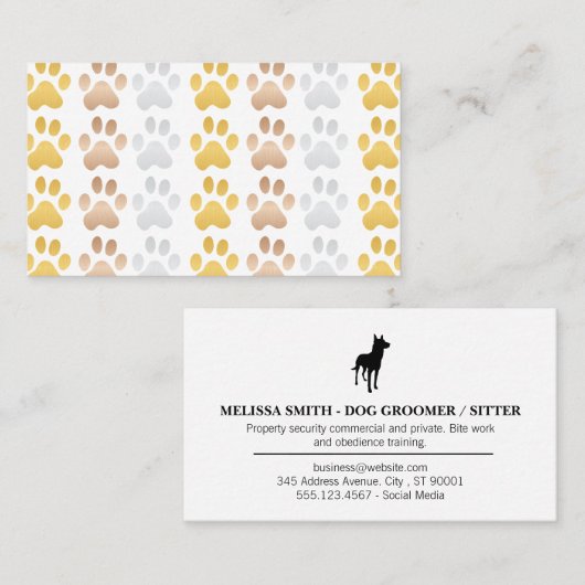 Hundepaws Visitenkarte (Vorne/Hinten)