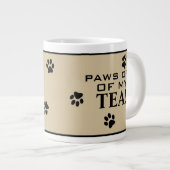 Hundepaws von Typografie Tea Lover's Spezialität Jumbo-Tasse (Vorderseite Rechts)