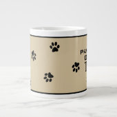 Hundepaws von Typografie Tea Lover's Spezialität Jumbo-Tasse (Vorderseite)