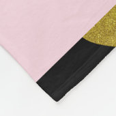 Hundepaws, weiße Paws, goldene Herzen, Ihr Name Fleecedecke (Ecke)