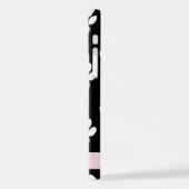 Hundepaws, weiße Paws, goldene Herzen, Ihr Name iPhone Hülle (Linke Seite)