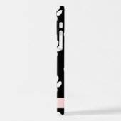 Hundepaws, weiße Paws, rosa Herzen, Ihr Name iPhone Hülle (Linke Seite)