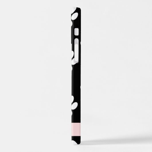 Hundepaws, weiße Paws, rosa Herzen, Ihr Name iPhone Hülle (Linke Seite)