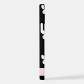 Hundepaws, weiße Paws, rosa Herzen, Ihr Name iPhone Hülle (Rechte Seite)