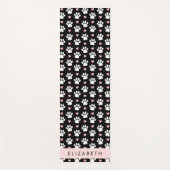 Hundepaws, weiße Paws, rosa Herzen, Ihr Name Yogamatte (Vorderseite)