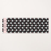Hundepaws, weiße Paws, rosa Herzen, Ihr Name Yogamatte (Vorderseite (Horizontal))