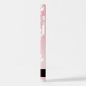 Hundepaws, weiße Paws, rosa Wasserfarben, Ihr Name iPhone Hülle (Linke Seite)