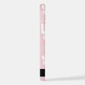 Hundepaws, weiße Paws, rosa Wasserfarben, Ihr Name iPhone Hülle (Rechte Seite)