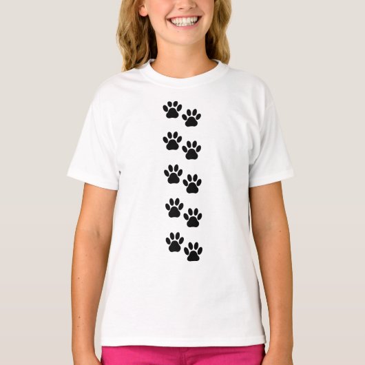 Hundepaws, Welpenpaws, Tierpaws, Haustiere, schwar T-Shirt (Vorderseite)