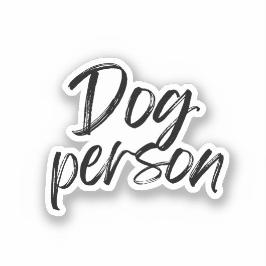 Hundeperson Aufkleber (Vorderseite)