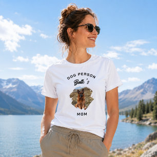 Hundeperson Mama Foto T-Shirt