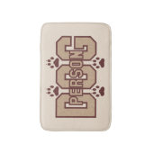 Hundeperson mit Paws Bath Mat Badematte (Vorderseite Vertikal)