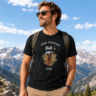 Hundeperson-Vater-Foto Schwarz T-Shirt