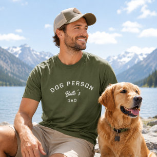 Hundeperson Vater Grün T-Shirt