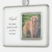 Hundepersonalisierte Rahmen-Ornament Silber (Links)
