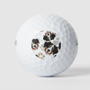 Hundepete Muster Bernese Mountain Dog Golfball