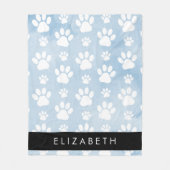 Hundepfähle, weiße Paws, blaue Wasserfarben, Ihr N Fleecedecke (Vorderseite)