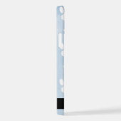 Hundepfähle, weiße Paws, blaue Wasserfarben, Ihr N iPhone Hülle (Rechte Seite)