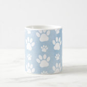 Hundepfähle, weiße Paws, blaue Wasserfarben, Ihr N Kaffeetasse (Mittel)