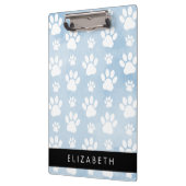 Hundepfähle, weiße Paws, blaue Wasserfarben, Ihr N Klemmbrett (Links)
