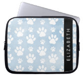 Hundepfähle, weiße Paws, blaue Wasserfarben, Ihr N Laptopschutzhülle (Vorderseite)